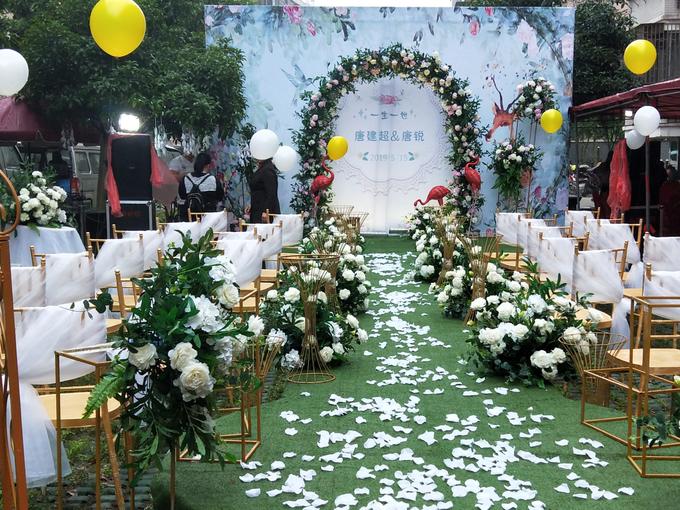 久盛庆典策划中心户外庭院桁架小清新婚礼
