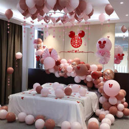 婚礼策划布置婚礼年会气球装饰公司年会、文艺晚会生日派对、生日舞会