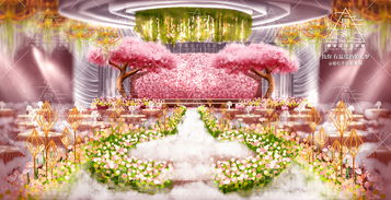 丨香槟粉森系婚礼手绘3分钟